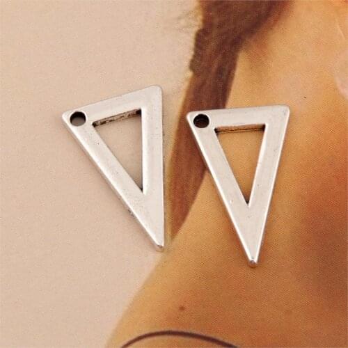 30 Pcs Silver Color Triangle Ruler Charms Study Supplies Pendant For Student Making Handcrafts Wholesale 20X13mm A273