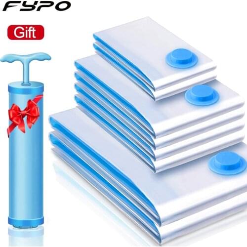 5Pcs Vacuum Storage Bags With Free Pump,Compression Bags Reusable for Storage