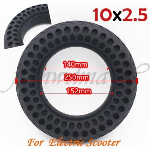 High Quality 10x2.50 Tubeless Wheel Tyre Solid Tyre Non-Inflation Electric Scooter Tire for 8/10 Inch Electric Scooter Accessory