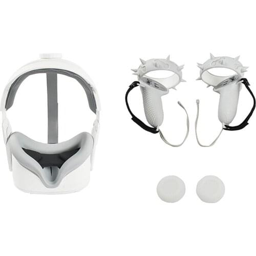 VR Handle Protective Sleeve Face Mask Cover Q Lens Cover Rocker Cap for Oculus Quest 2 Accessories