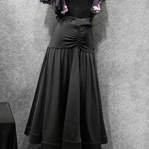 2020 New Latin Dance Dress Women Black Latin Dance Skirt for Ballroom Samba Tango Chacha Belly Dancing Performamnce T023