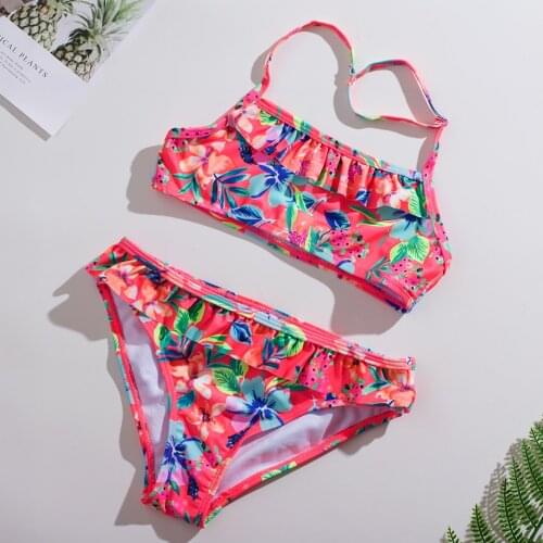 13~15Year Girls Swimsuit Teenager Girls swimwear Swimming suit for girls Two pieces Kids Bikini sets Child swimsuit-ST166