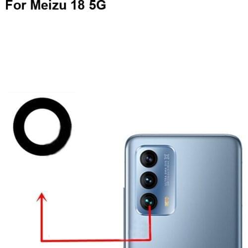 2PCS For Meizu 18 5G M181Q Replacement Back Rear Camera Lens Glass Parts Meizu18 5G test good M 181Q Glass lens