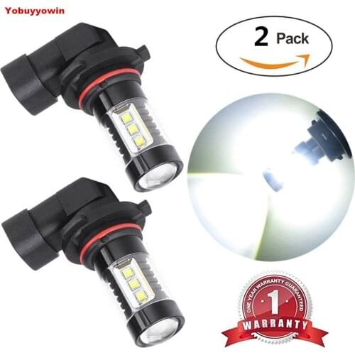 2Pcs H10 PY20D White 6000K High Power 80W H10 Led Fog Light Driving Bulbs 7000K White 9145 LED Fog Driving DRL Light Bulbs