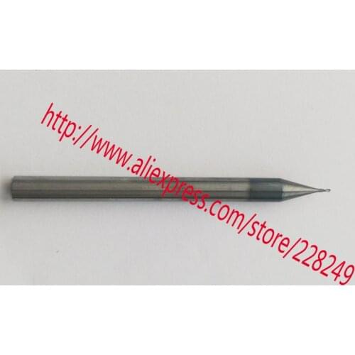 3pcs 0.6mm hrc55 D0.6*D4*50 2 Flutes Micro Grain Spiral Bit Milling Tools Carbide CNC Endmill Router bits