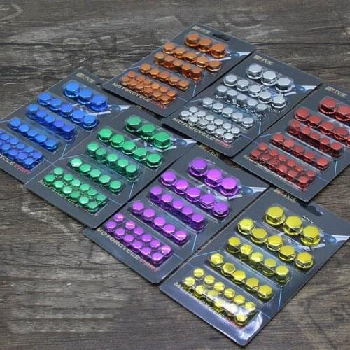 30Pcs/Set Motorcycle Nut Bolt Cap Cover Decor Centro Motor Bike Ornamental Molding For Motorcycle