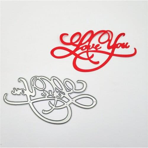 8.7*5.9cm Love you words die Cutting dies metal crafts paper die-cutting /DIY embossing Easter Halloween Scrapbooking