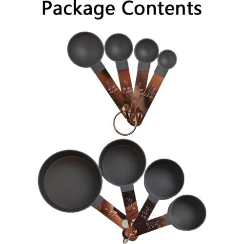 8 In 1 Stainless Steel Measuring Cups Spoons Kitchen Baking Cooking Tools Set Flour Seasoning Measuring Spoon