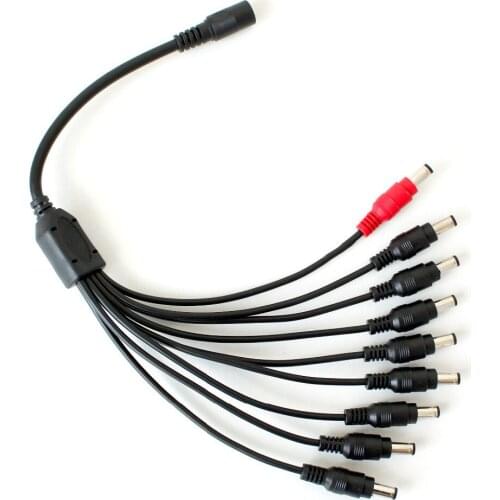 1 to 9 DC Power Splitter Cable DVR Plugs for CCTV Security Camera System Video CCTV Accessories