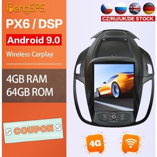 Car Stereo For Ford KUGA 2013-2017 Android 9.0 Radio Multimeida GPS Navigation Tesla Headunit IPS Touchscreen Mirror Link PX6