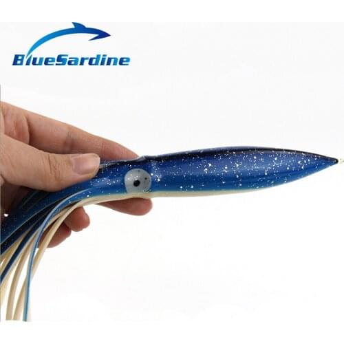 BlueSardine 30CM 2PCS 33G Large Size Soft Bait Fishing Lures Soft Plastic Squid Fishing Tackle