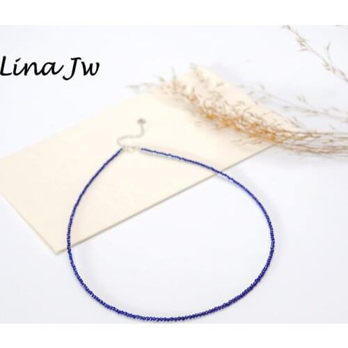 2MM Small Crystal Chain Necklace with Silver 925 Jewelry Accessories for Collares Para Mujer Choker Heart Tail Chain