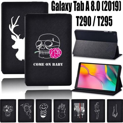 For Samsung Galaxy Tab A T295/T290 (2019) 8.0 Inch Tablet PU Leather Stand Cover Case + Free Stylus