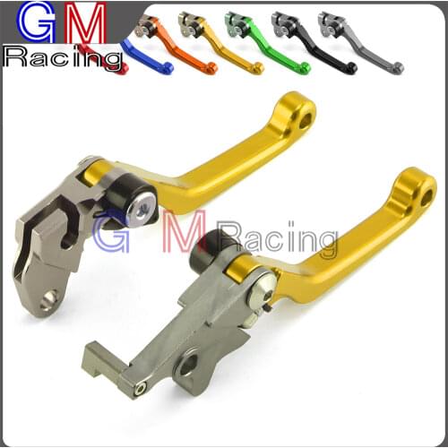 Motorcycle CNC Billet Pivot Foldable Brake Clutch Levers For SUZUKI RMX250S RMX 250 250S Dirt Bike Motocross Off Road
