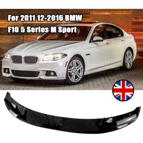 For BMW F10 5 Series M Sport 2011-2016 Glossy Black Car Exterior Lower Splitter Guard Plate Chin Cover Front Bumper Spoiler Lip