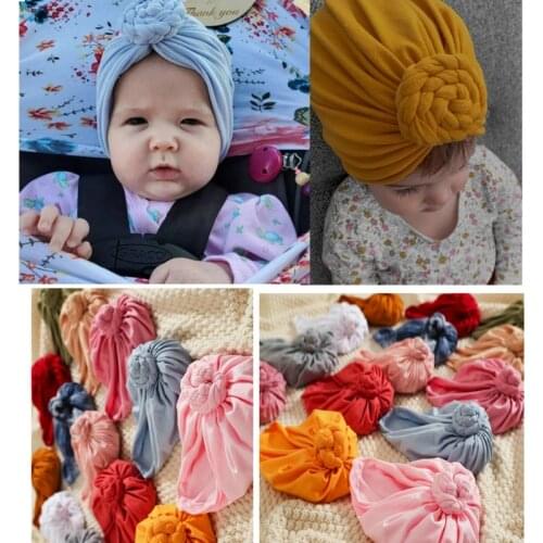 Toddler Newborn Headbands Kids Baby Boys Girls Hat Beanie Headwear Infant Girls Soft Turban Head band