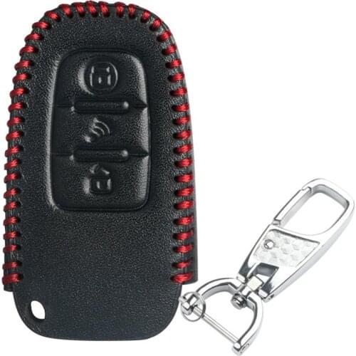 EASYGUARD LC01 Genuine Leather case Cover Protector Case 1pc for EASYGUARD EC002 & EC003 PKE Alarm Key FOB Remote Control