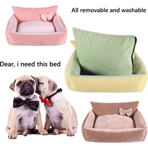 2020 baby Pet Dog Bed Cat kennel Warm Cozy Dog House Soft Fleece Nest Dog Baskets Mat Autumn Winter Washable Backrest kennel