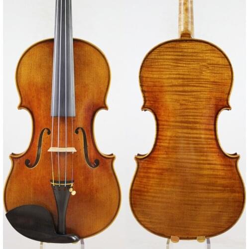 Master Violin!European wood! Antonio Stradivari Copy! Strong and Deep tone!Free Shipping!Despiau Bridge!Dominant 135B Strings