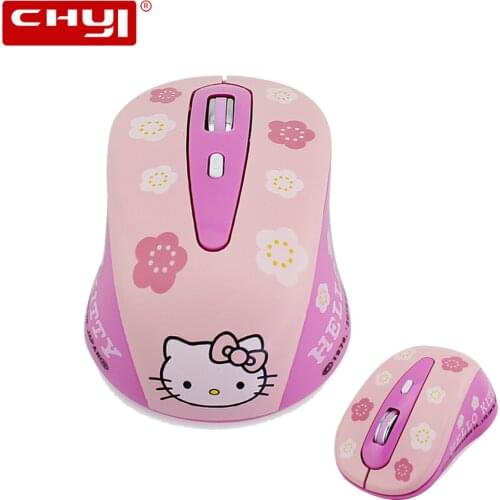 Mini Wireless Mouse Pink Cute Cartoon Computer Mouse For Girl Gifts 2.4G Adapter Usb Optical Mause Ergonomic Laptop Silent Mouse