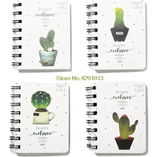 Cute Cactus Daily Office Supplies Planner Spiral Notebook Diary Notepad Memo Pad Drop Shipping Support