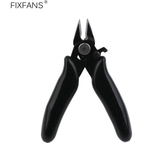 FIXFANS 3.5 Inch Mini Pliers Diagonal Side Cutting Pliers Electrical Wire Cable Flush Cutters with Lock for Electronic Hand Tool