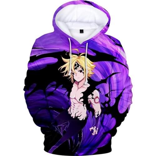 Suitable Autumn Hoodie 3D Comic The Seven Deadly Sins Hoodies Men Sweatshirts Women Hot Hooded 3D boys girls Streetwear