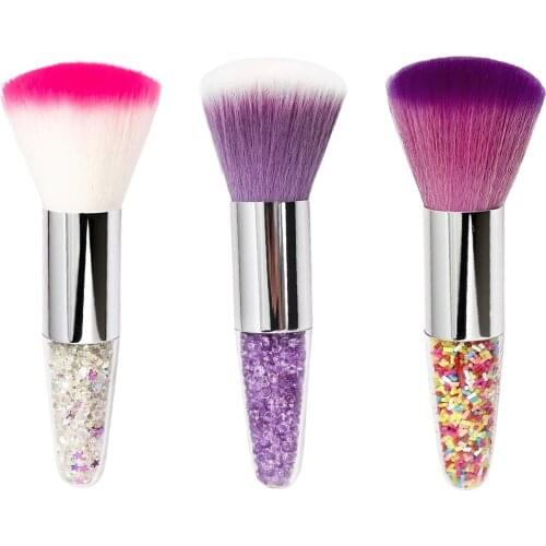 Mix-color Soft Nail Brush UV Powder Dust Remover Manicure Nail Art Tools Nail Art Manicure Dust Cleaning Makeup Brush