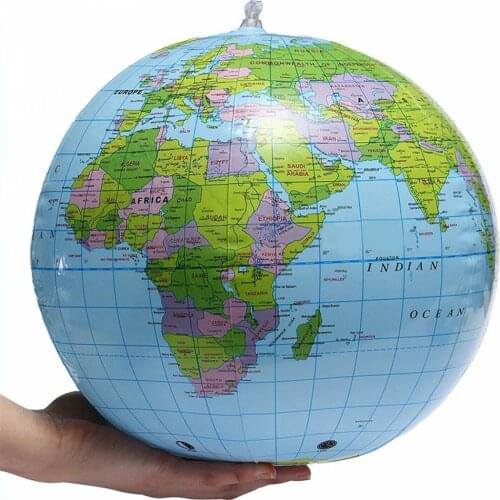 30cm Inflatable Blow Up World Globe Earth Map Ball Educational Planet Earth Ball Ocean Kid Learning Geography Toy Home