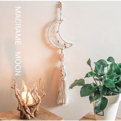 Wall Hanging Cotton Tapestry Tassel Macrame Hand Woven Bohemian Tapestry Beautiful Living Room Home Decoretion