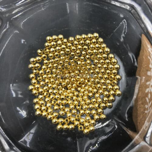 " Fake One Penalty Ten " 2.0MM (5g=230pcs) 18k Gold Plated 92.5% Sterling Silver Crimp & End Beads Jewelry Findings & Accessory