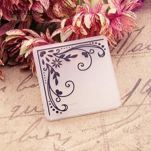 NEW Flowers Vine Angle Embossing folders Plastic For Scrapbooking DIY Template Fondant Cake Photo Album Card Making