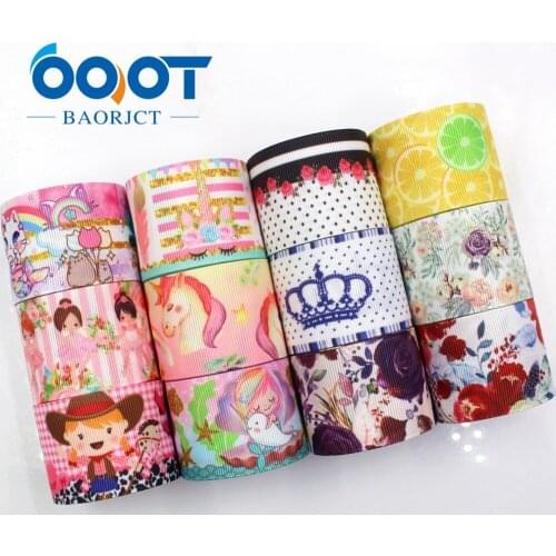 OOOT BAORJCT G-18912-1092,38 mm 10 yards Cartoon Ribbons Thermal transfer Printed grosgrain,DIY Gift wrapping material
