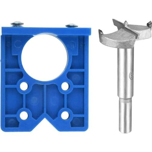 Hole Drilling Jig Guide 35mm Concealed Hinge + Drill Bit Set Strong Toughness Wooden Portable Woodworking Tools