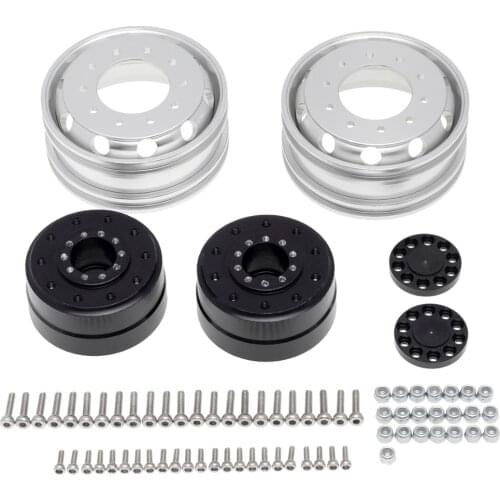2pcs/1pcs Front and Rear Metal Wheel Hub Rim On-Road Drift Car Wheel Rims for Tamiya 1/14 RC Crawler Car Parts