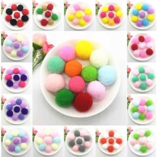 25mm Pompom Fur Ball Plush Handmade Diy Material Early Learning Creative Christmas Home Party Decorations DIY Craft Supplies 10g