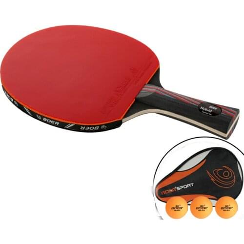 Professional 9.8 Imitation Carbon Nanoscale WRB System Table Tennis Bat Racket Long Short Handle Ping Pong Paddle With Carry Bag