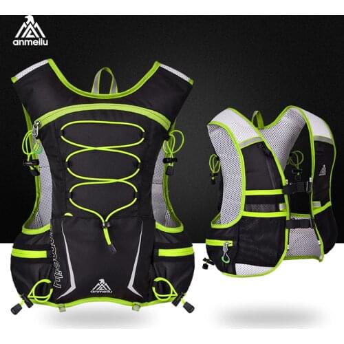 ANMEILU New Cross-country Backpack 5L Water Bag Vest Marathon Outdoor Mens and Womens Sports Backpack Lightweight Cycling Bag