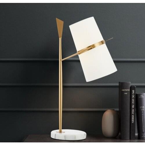 Nordic Glass Shade LED Table Lights Marble Desk Lamps Decoration Lamp Bedroom Bedside Lighting Table Lamp Flexible