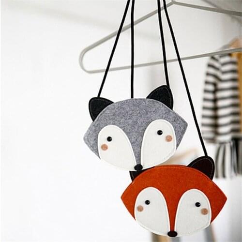 Cute Baby Girl Boys Kids Cartoon Small Fox Shoulder Chain Bags Toddler Kids Messenger Crossbody Handbag Bag Travel Organizer Bag