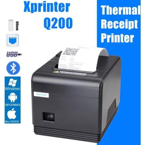 Xprinter 80mm Thermal Receipt Printer Bluetooth Restaurant Pos printer Kitchen Printers with USB Lan High quality and durability