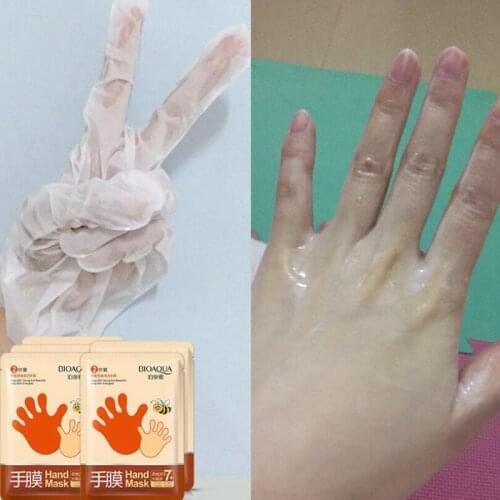 5 pair BIOAQUA Honey Hand Mask Whitening Moisturizing Anti Wrinkle Smoothing Remove Hard Dead Skin Hand Spa Skin Care