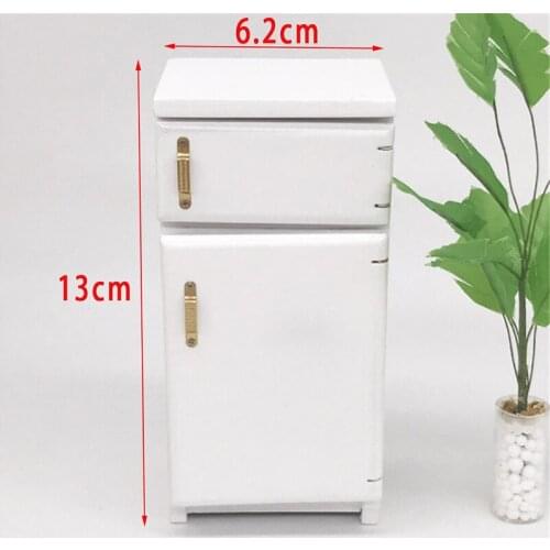1Pc 1:12 Dollhouse Furniture Refrigerator Mini Living Room Pretend Play Toys