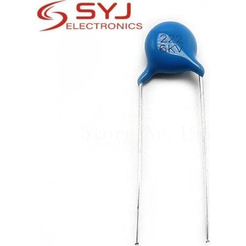 10pcs/lot High-voltage ceramic capacitors 6KV 222 6000V In Stock