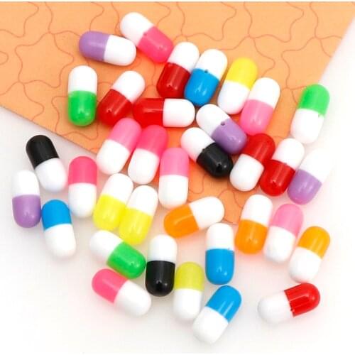 100 Cute Resin Mixed Pills DIY Resin Pills Home Decoration Party Decoration Phone Decoration