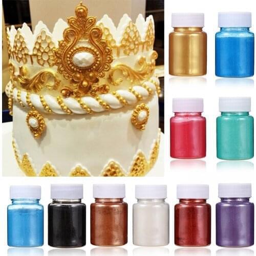 15g Gold Powder Mousse Cake Fondant Macaron Chocolate Decoration Flash Glitter Powder Silver Pearl Powder Baking Color Dust