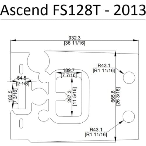 2013 Ascend FS128T cockpit kit Kayak Boat EVA Decking Mat Pads Kit 1/4"