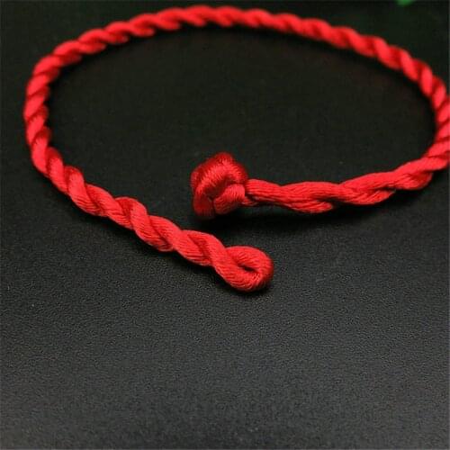 4pc/lot Cute DIY Good Luck Red String of Fate Rope Bracelet Women Friendship Handmade Cord Lucky Kabbalah Bracelet Jewelry Gift