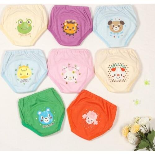 4 Layers Baby Nappies for Boys Girls Underwears Briefs Infant Diapers Waterproof Training Pants Cartoon Baby PP Pants DS19