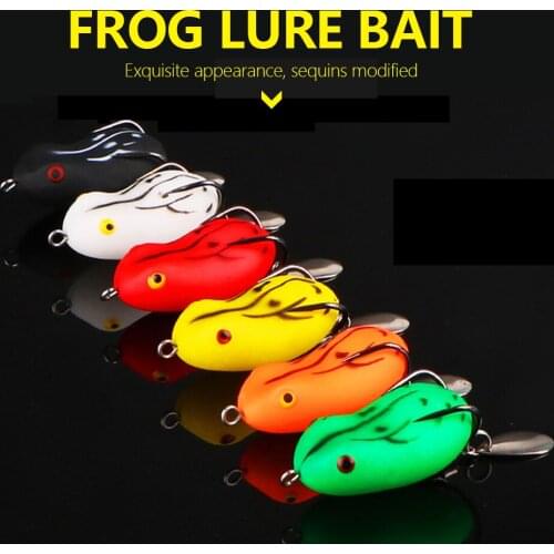 9g 50mm Big Snakehead Silicone Frog Fishing Lures With Balance Weight Spoon Snakehead Lure Floating Artificial Bait Pe
